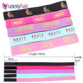 Customized logo on silk hair wraps head band edge wrap satin scarf